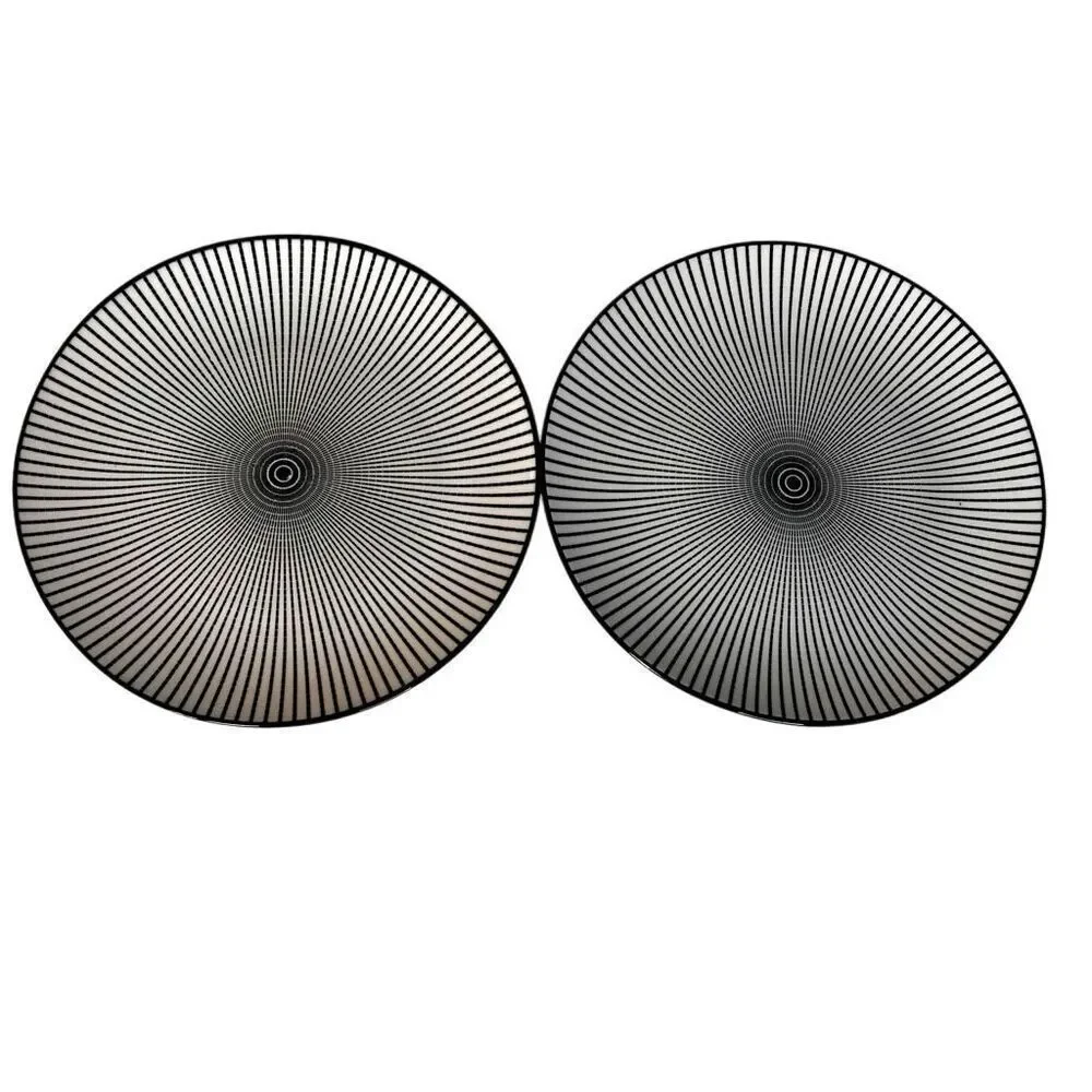 Set of 2 Royal Norfolk Black & White Royal Swirl 7.5” Salad Plates